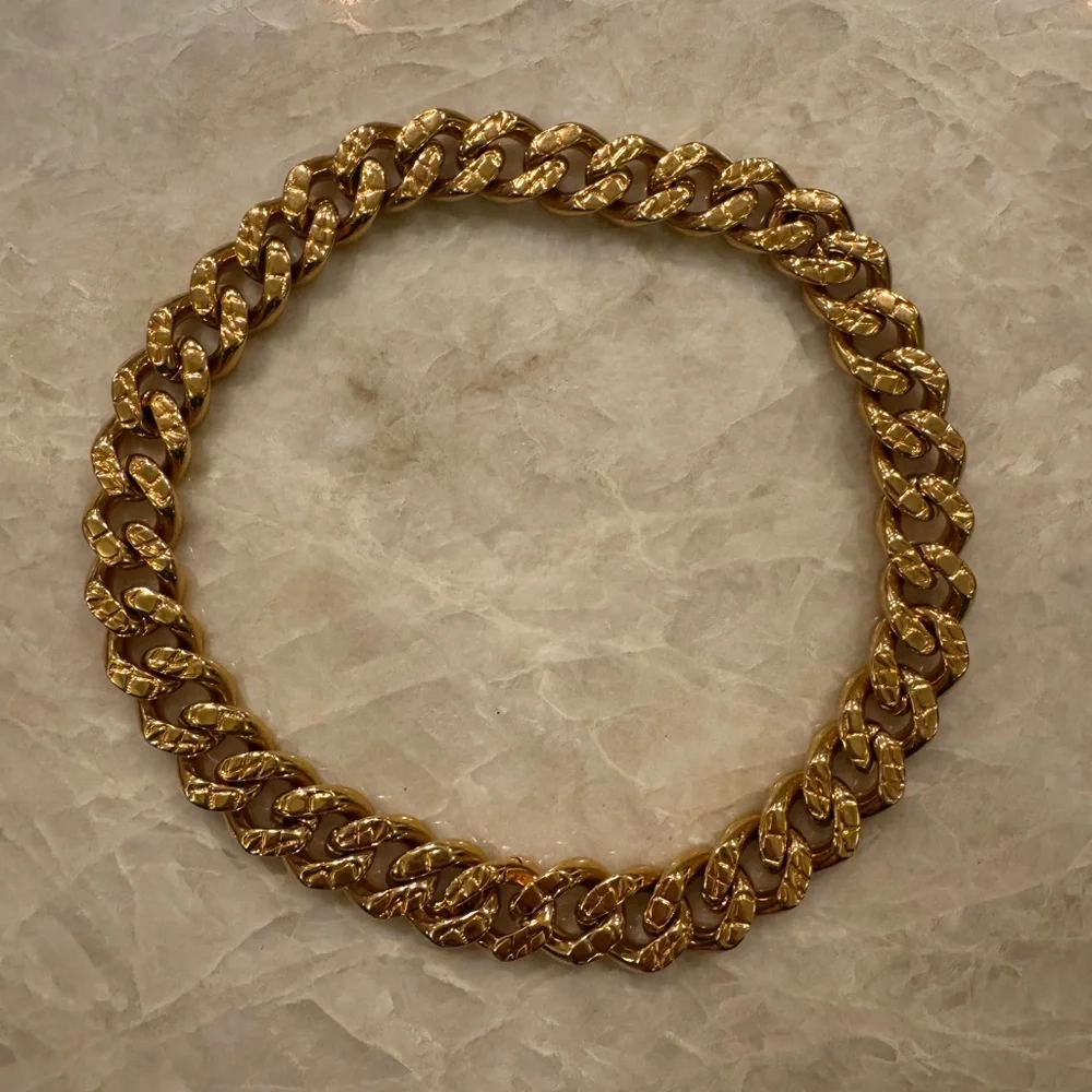Celine Gold Cuban Link Necklace Statement Piece - Picture 2 of 8